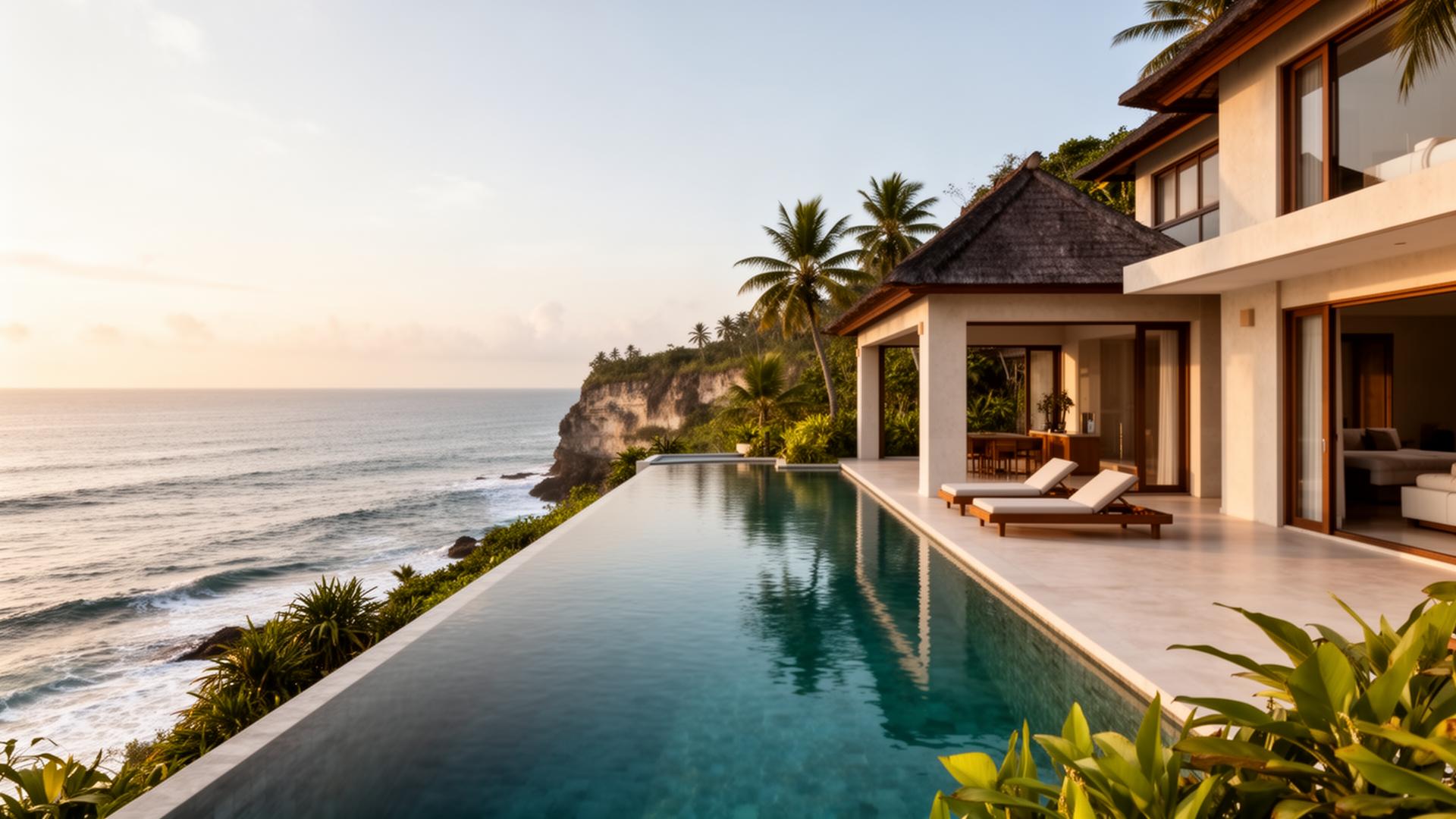 Cliffside luxe villa in Uluwatu Bali met infinity pool en uitzicht op de Indische Oceaan